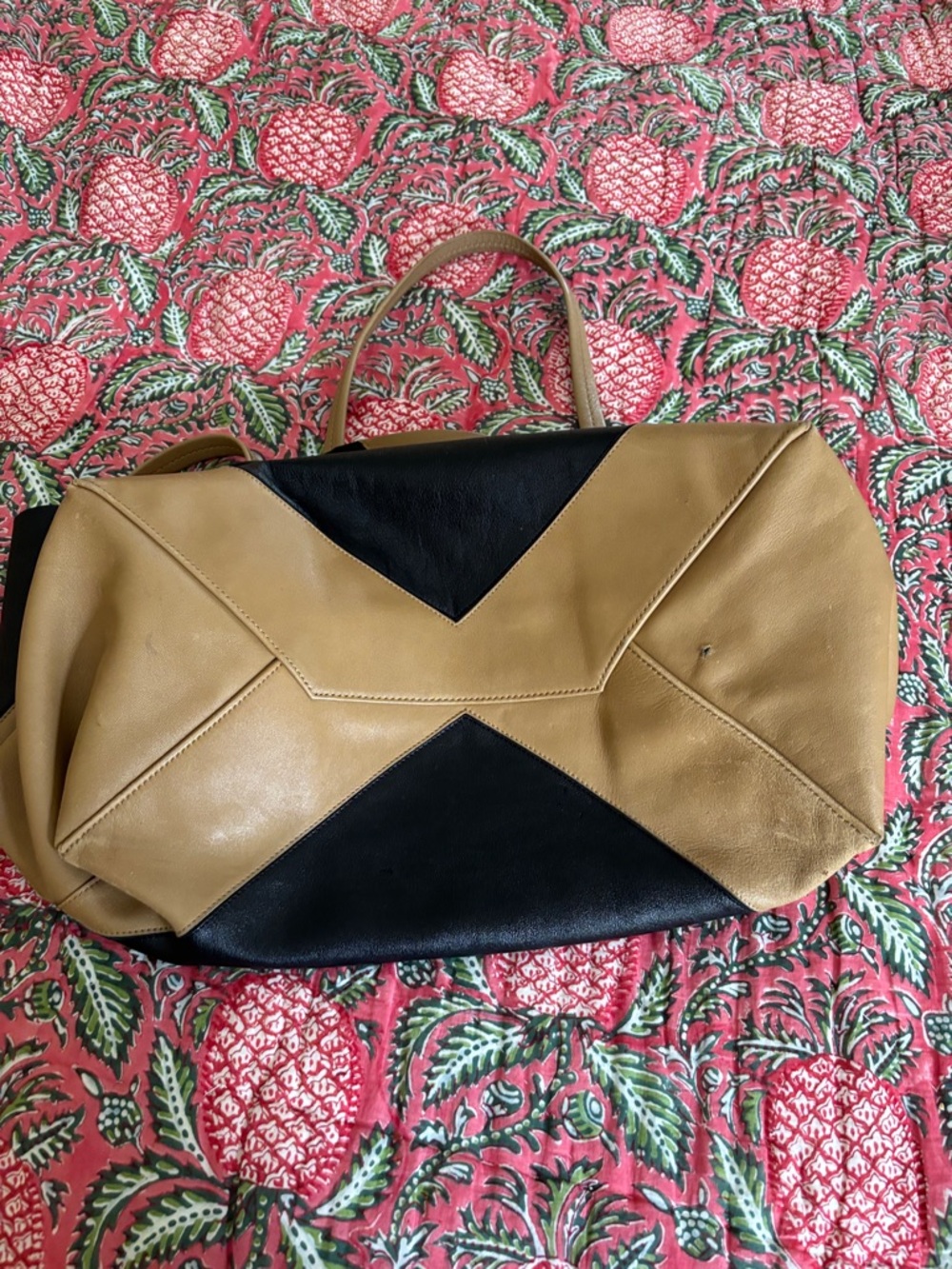 Celine Black & Tan Two-Tone Leather Tote - Picture 15 of 15